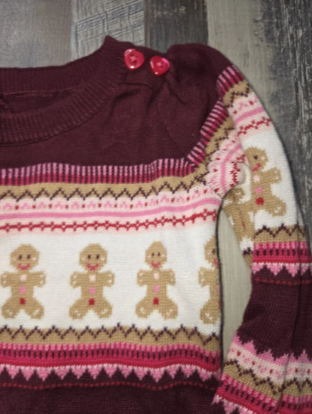 Gymboree Gingerbread Men Sweater Dress 12-18 Months